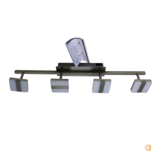 JUST LIGHT LED loftljós í B-flokki, Lolasmart-Sabi I, pólýkarbónatjárn, 4 ljósastaurar.