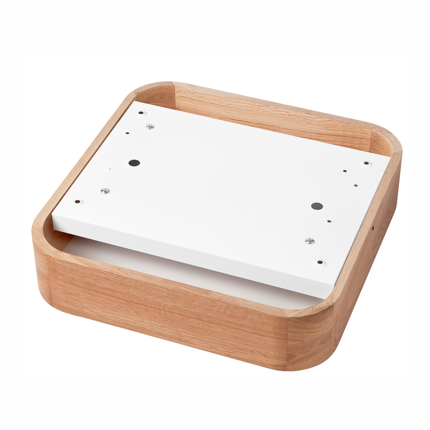 B-flokks Envostar Gaspar loftljós, ferkantað, tré, 35 x 35 cm, loftlampi, ljósabúnaður