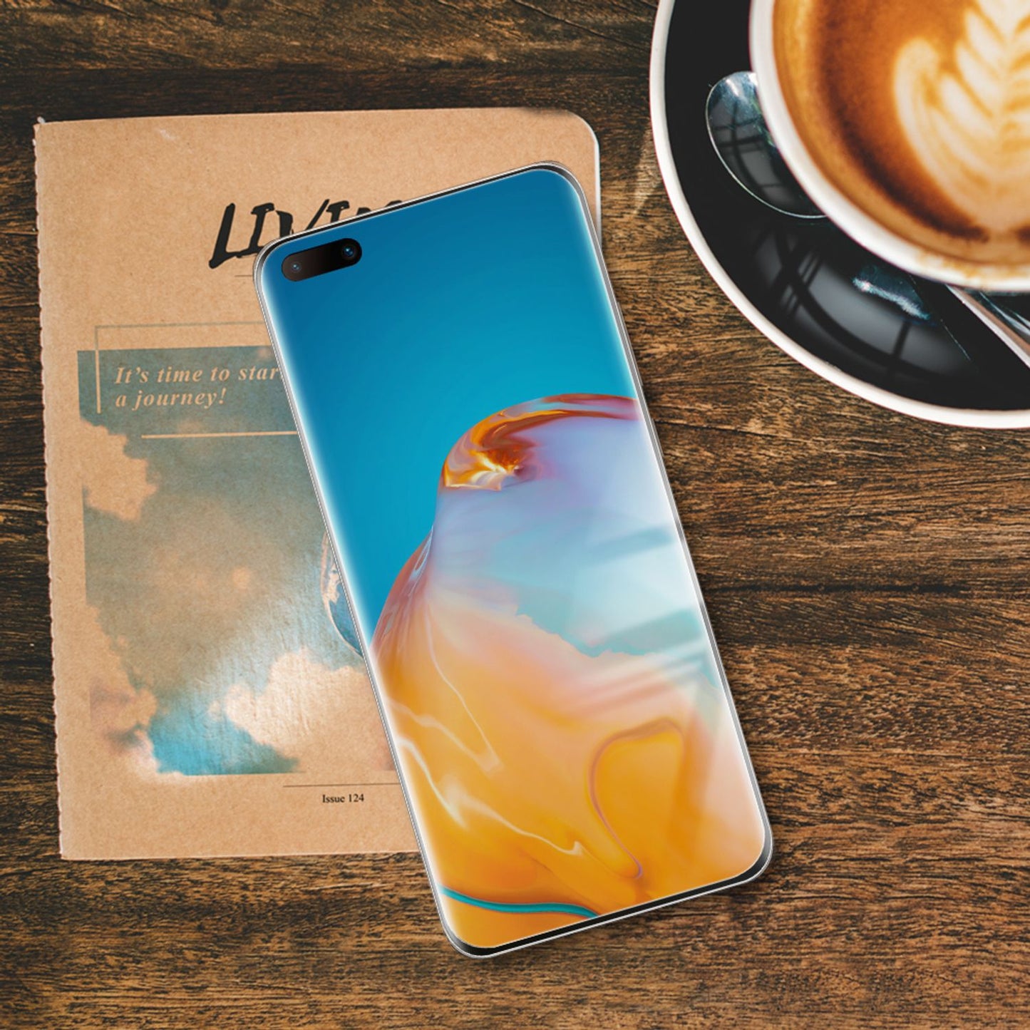 NALIA 2x hlífðargler fyrir Huawei P40 Pro, 9H fullþekjandi filma fyrir skjá farsíma