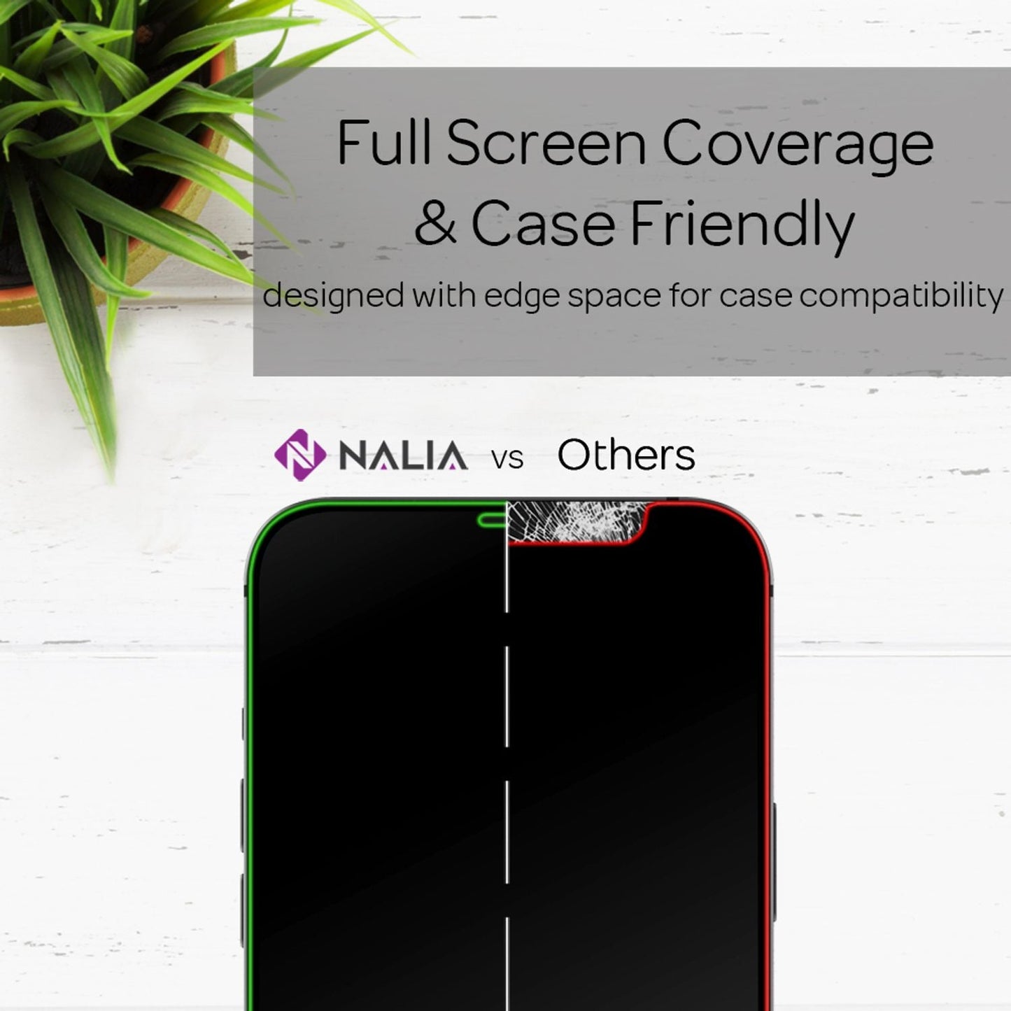 NALIA 4x Protective Glass & Alignment Frame - Set for iPhone 12 Pro Max, Screen Protector Glass