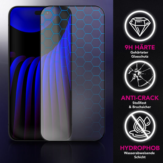 NALIA Display Glas ArmorGlassX für Apple iPhone 17 (super klarer Displayschutz) - 2x Schutzglas 9H Härte, Anti-Fingerprint, Kratzfest, Hüllen-freundlich, Oleophob, schwarzer Rahmen
