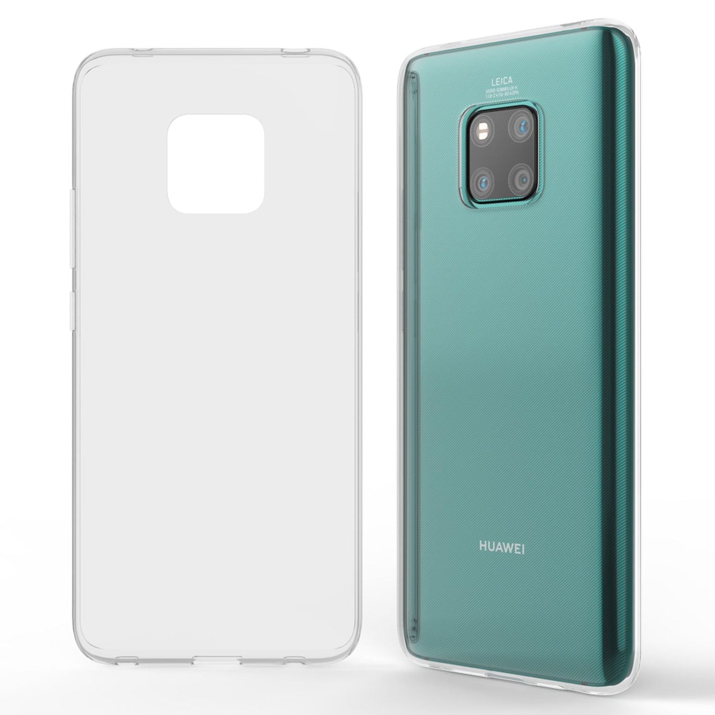 NALIA símahulstur fyrir Huawei Mate20 Pro, þunnt sílikonhulstur gegnsætt