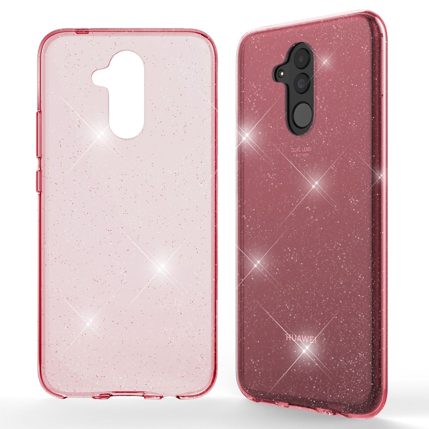 NALIA Glitter hulstur sem passar við Huawei Mate20 Lite Glitter sílikon hulstur