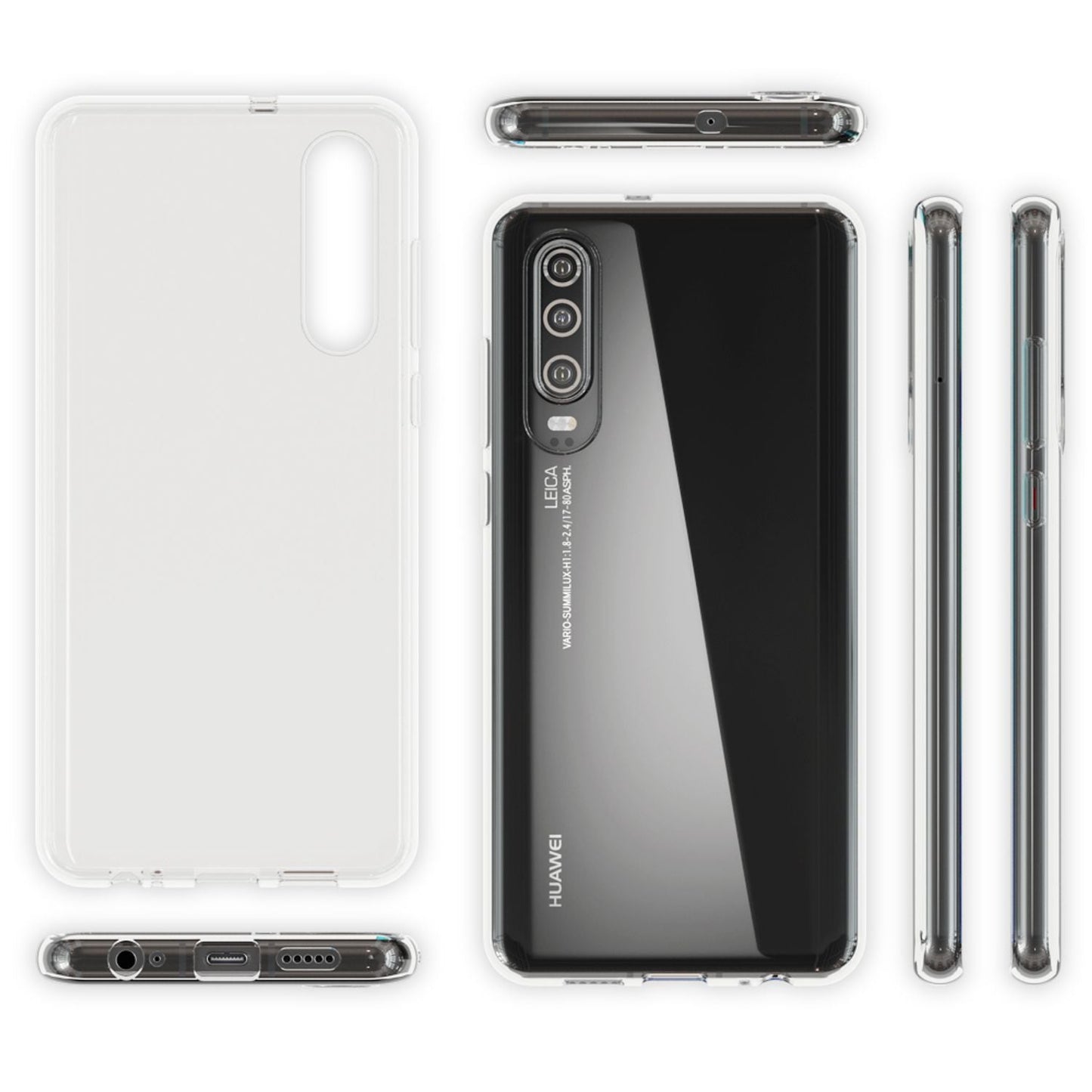 NALIA hulstur fyrir Huawei P30, hönnunarsímahulstur, þunnt sílikonhulstur, verndarhulstur