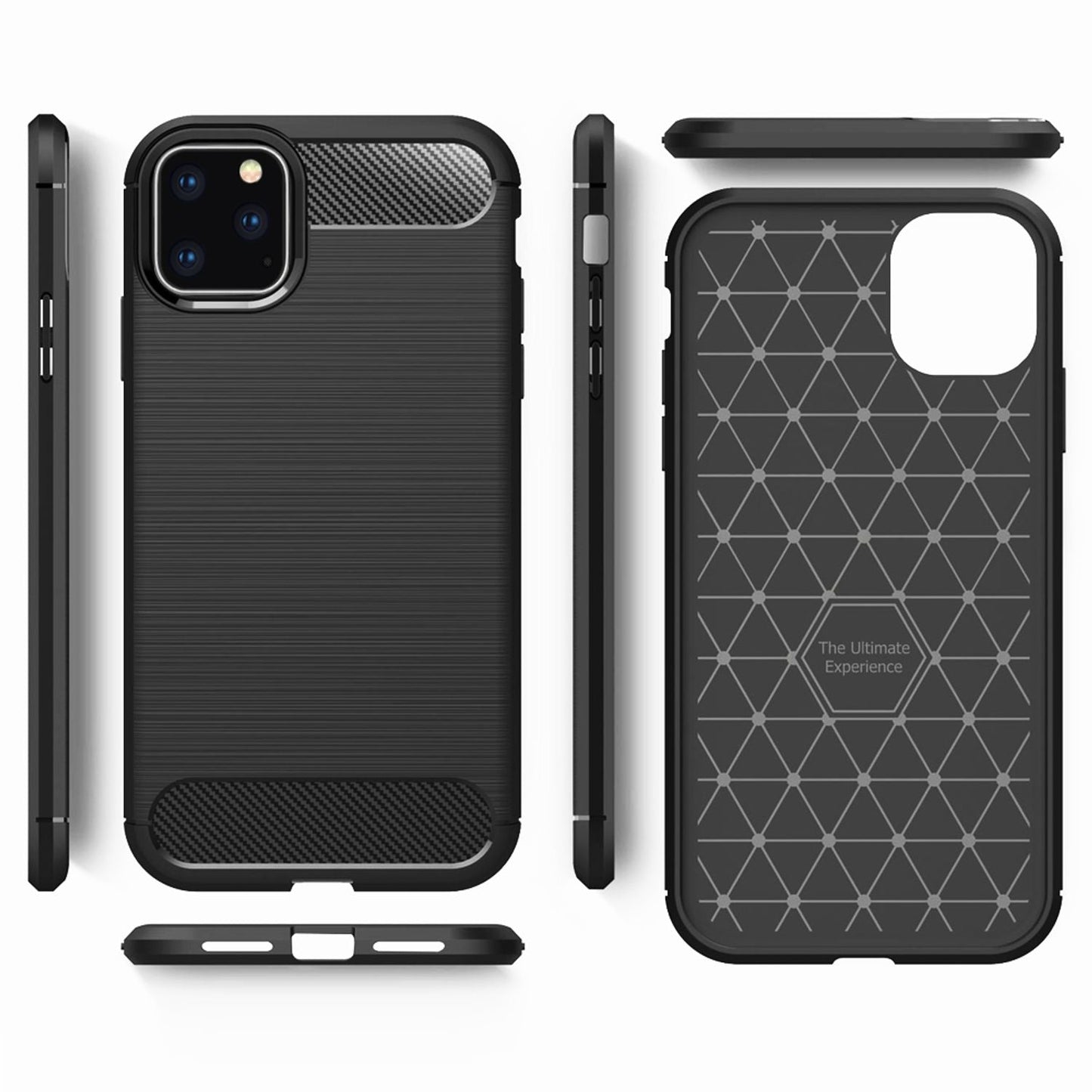NALIA Phone Case for Apple iPhone 11 Pro Max, Carbon Fiber Stylish Phone Case
