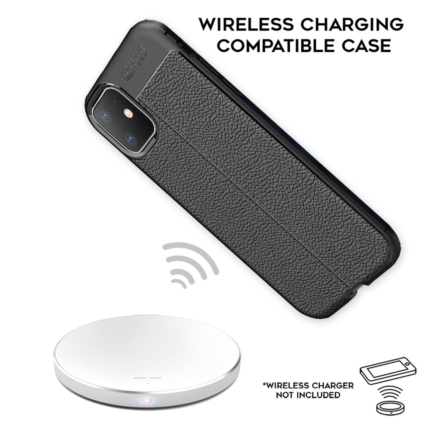 NALIA Phone Case for Apple iPhone 11, Leather Look Stylish Phone Case