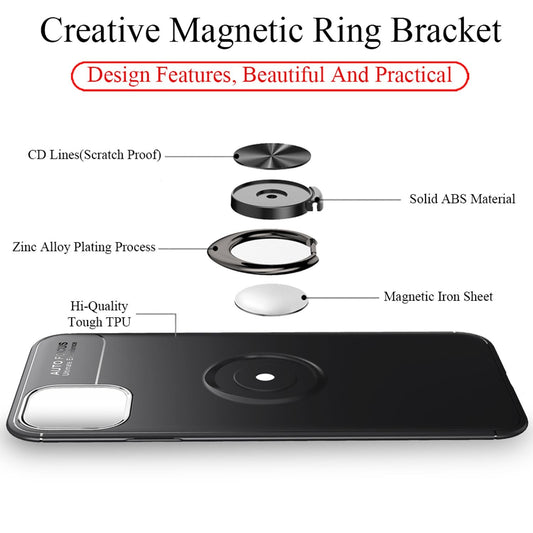 NALIA Ring Case for iPhone 11 Pro Max, Protective Cover Magnetic Silicone Case