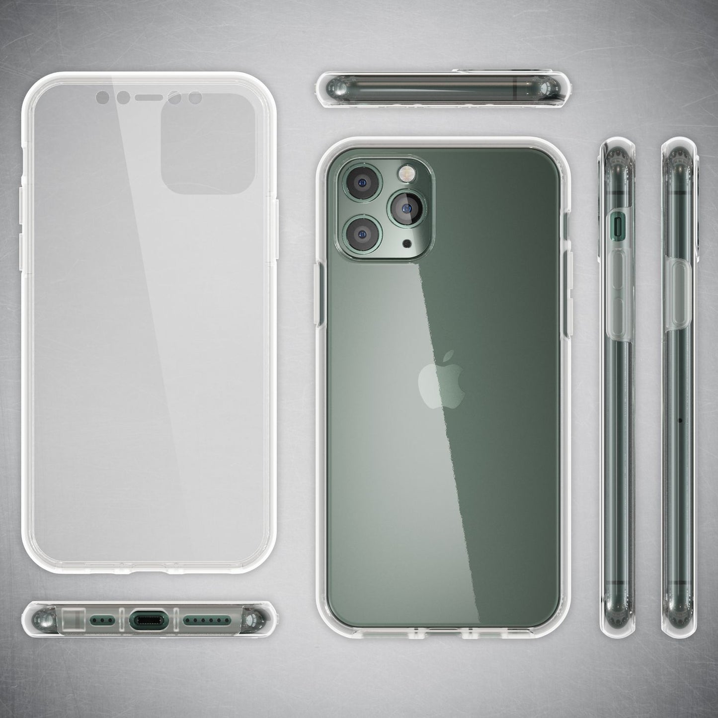 NALIA símahulstur fyrir iPhone 11 Pro Max, heilhlífandi verndarhulstur með stuðara