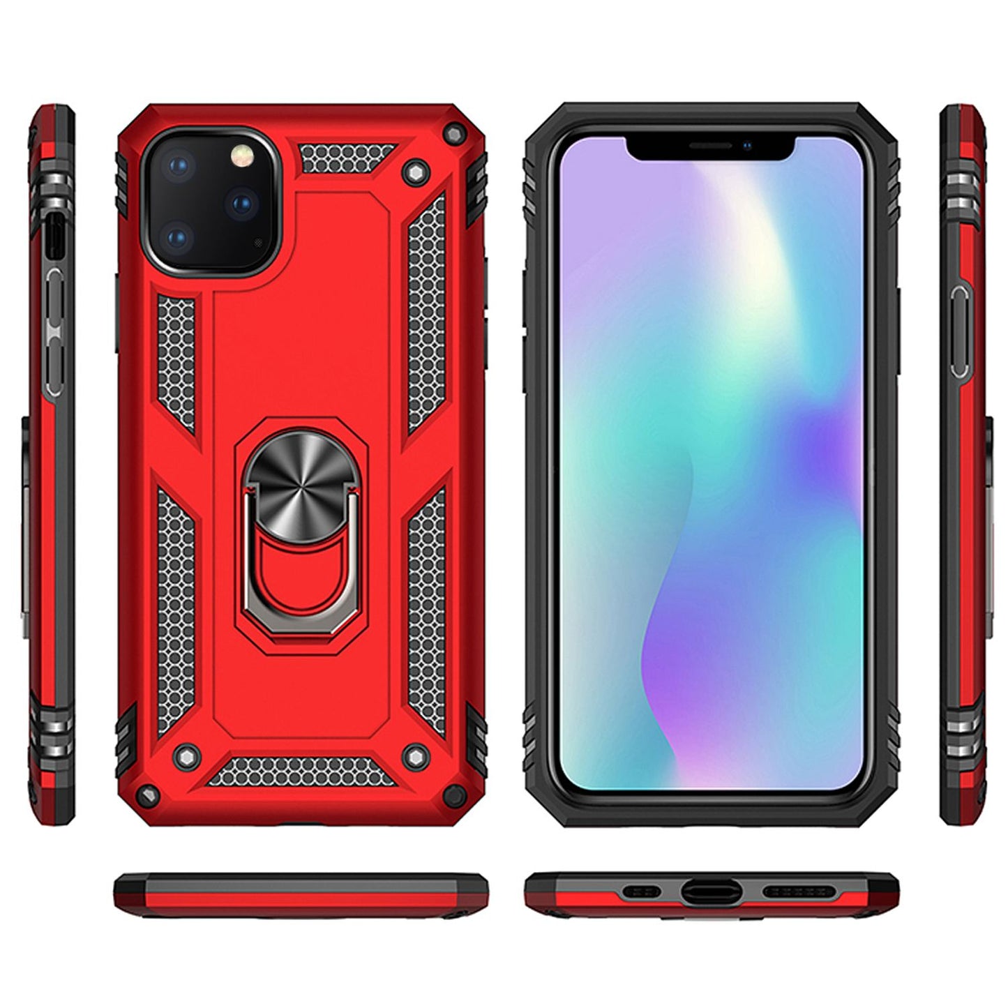 NALIA Ring símahulstur fyrir iPhone 11 Pro, hlífðarhulstur með stuðara