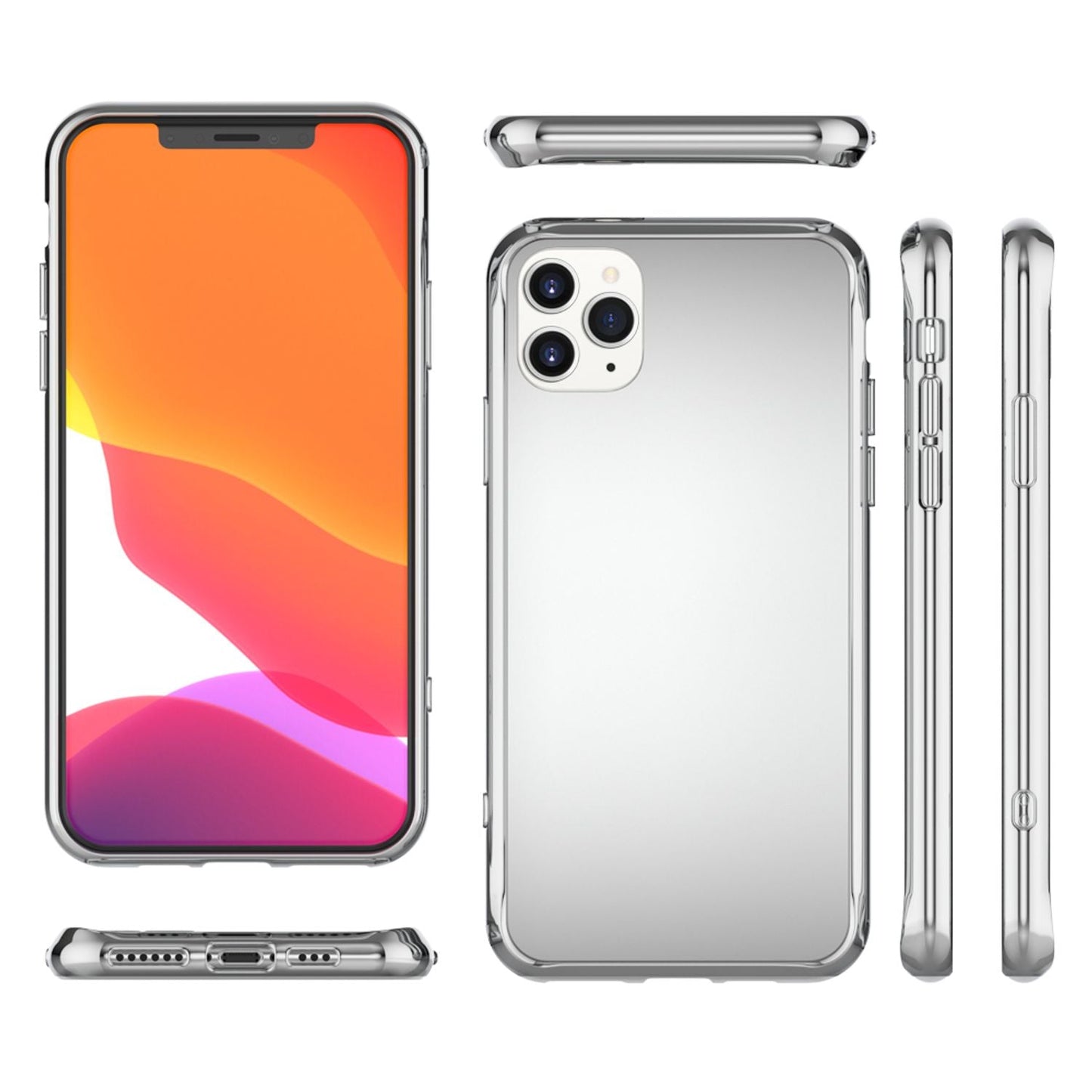 NALIA Mirror Tempered Glass Case for iPhone 11 Pro, 9H Tempered Cover