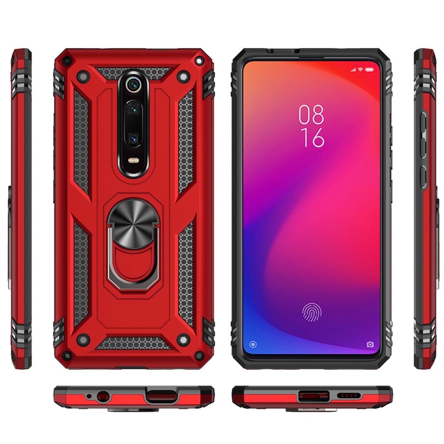 NALIA Ring Case for Xiaomi Mi 9T / 9T Pro, Shockproof Phone Case with Holder