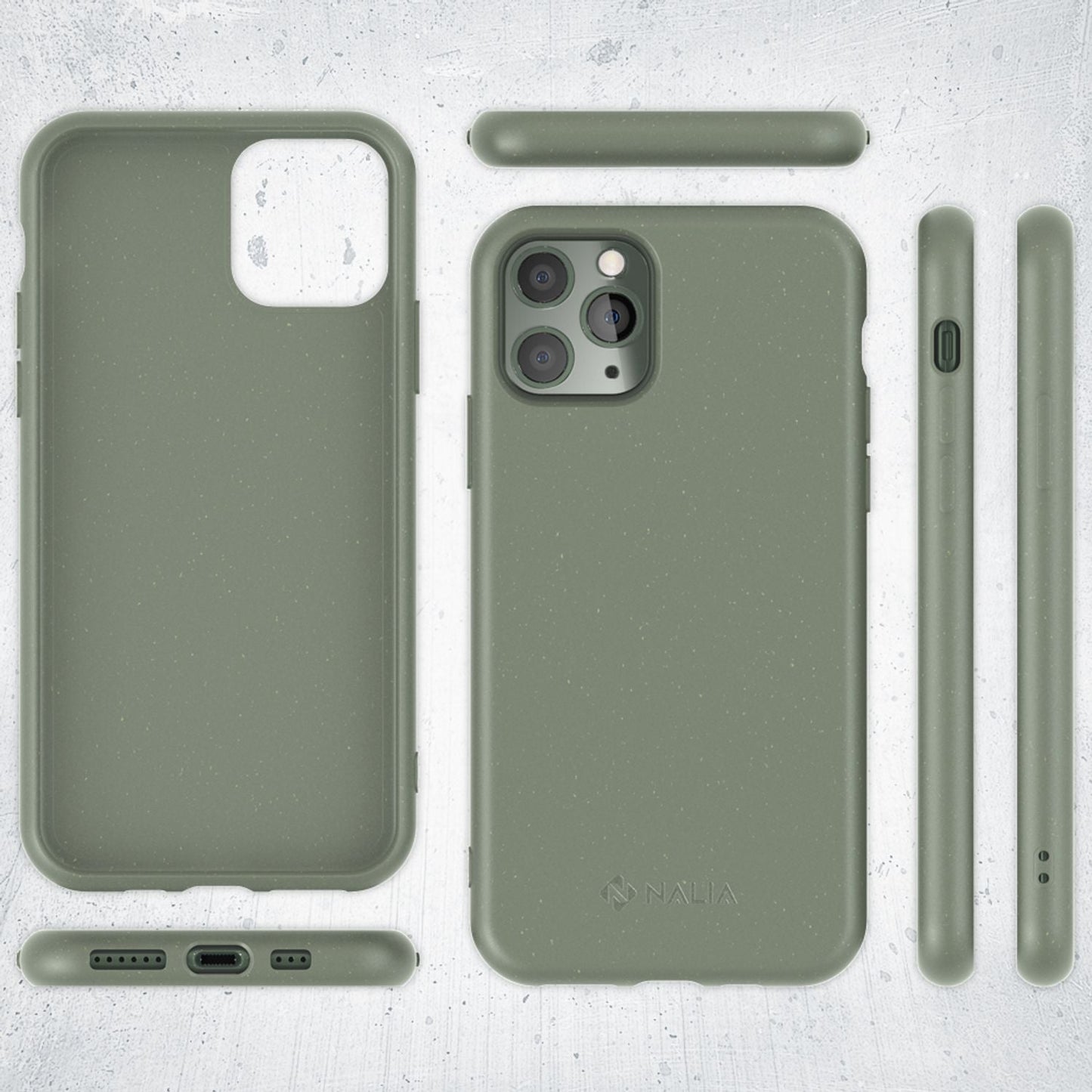 NALIA Bio Phone Case for iPhone 11 Pro, Sustainable Biodegradable Vegan Case Cover