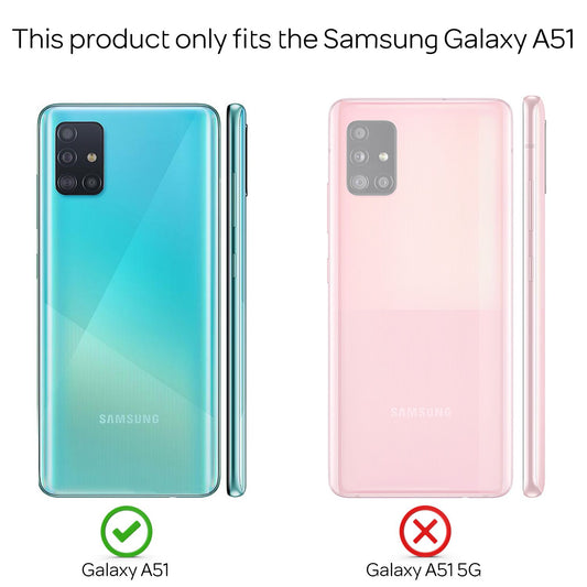 NALIA Carbon Look hulstur fyrir Samsung Galaxy A51, símahulstur með verndarhlíf