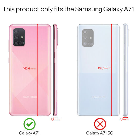 NALIA símahulstur fyrir Samsung Galaxy A71, leðurlíki, stílhreint símahulstur