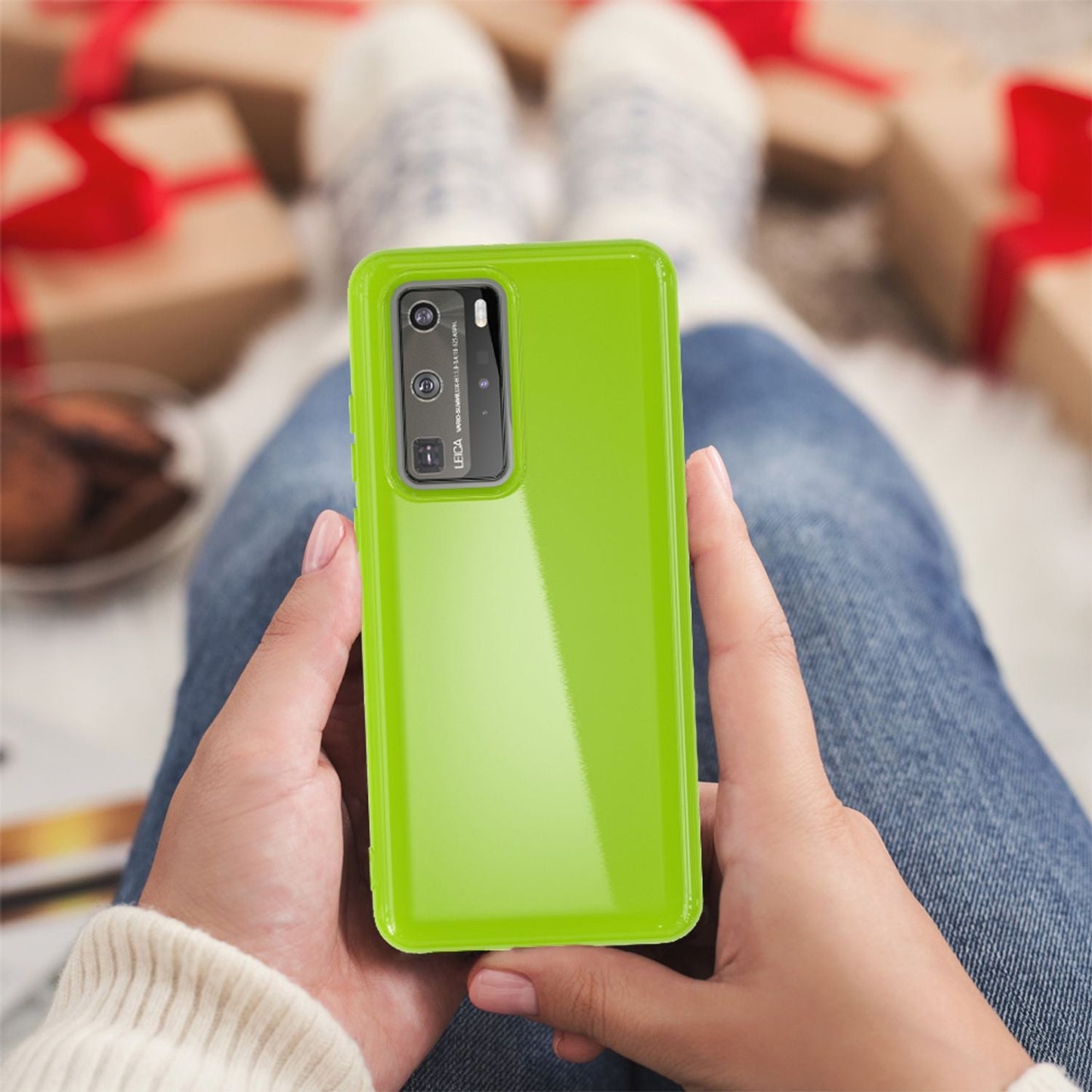 NALIA Phone Case for Huawei P40 Pro, Slim Silicone Protective Case Bumper Cover