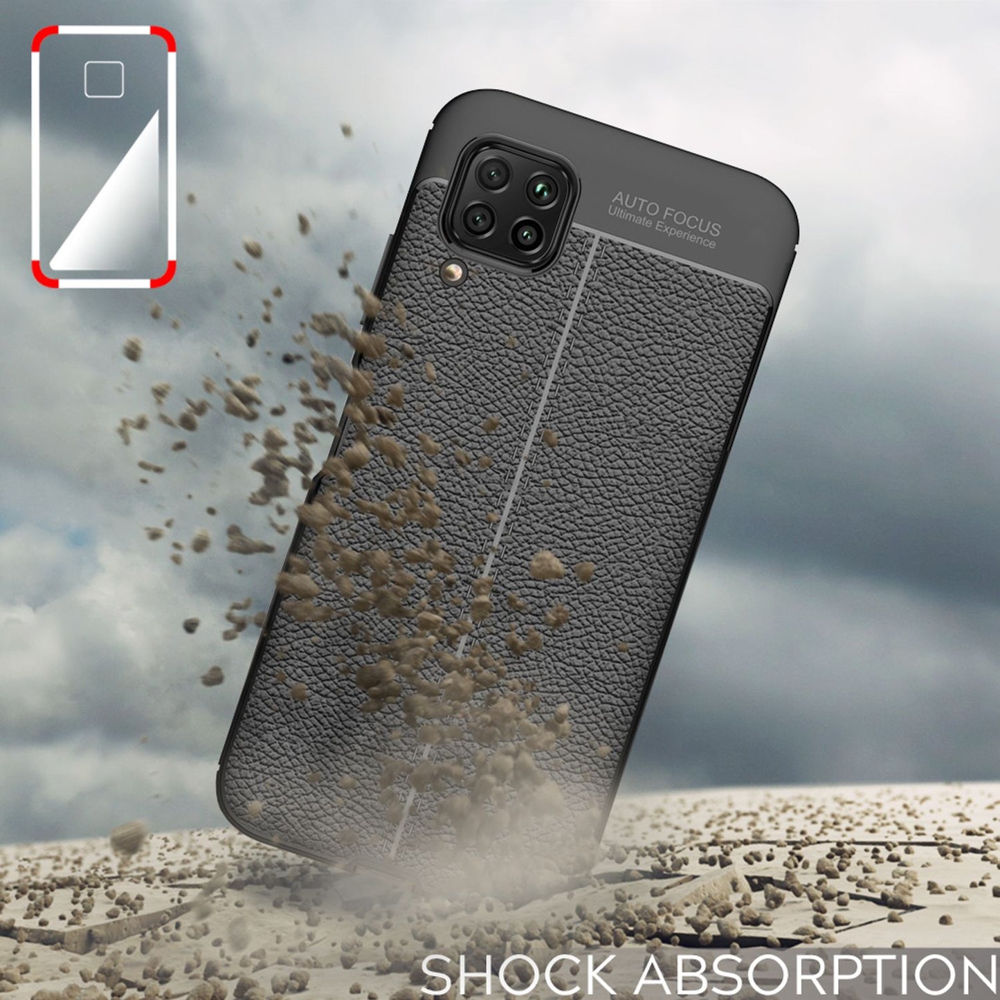 NALIA Phone Case for Huawei P40 Lite, Leather Look, Stylish Phone Case