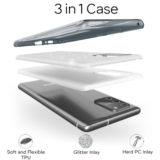 NALIA Glitzer Handy Hülle für Samsung Galaxy S10 Lite, Bling Silikon Cover Case