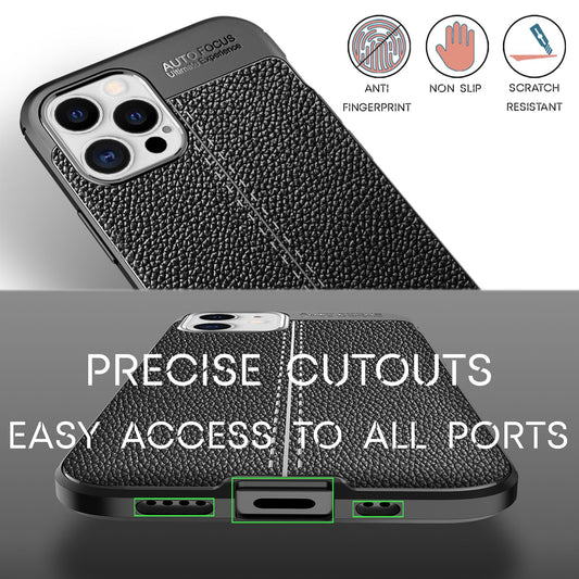 NALIA Leather Case for iPhone 12 Pro Max, Silicone Phone Case Protective Cover