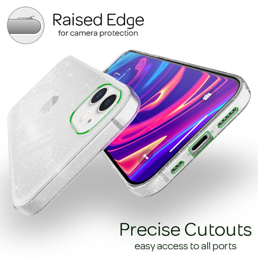 NALIA Glitter Case for iPhone 12 / iPhone 12 Pro, Bling Phone Cover Protective Case