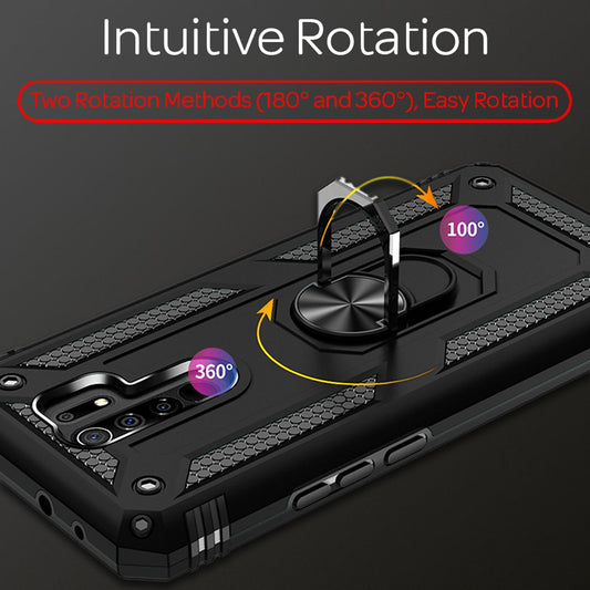 NALIA Ring Phone Case for Xiaomi Redmi 9, Protective Cover with 360° Finger Holder