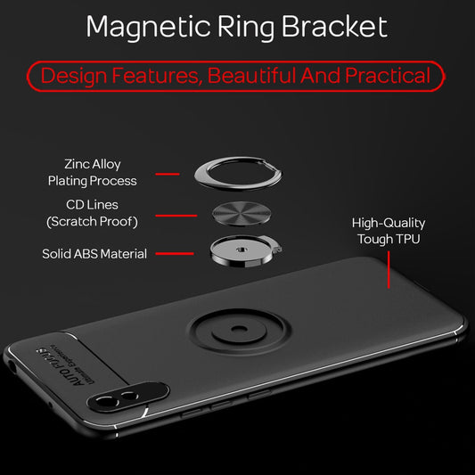 NALIA Ring Phone Case for Xiaomi Redmi 9A, Protective Phone Case Bag Bumper
