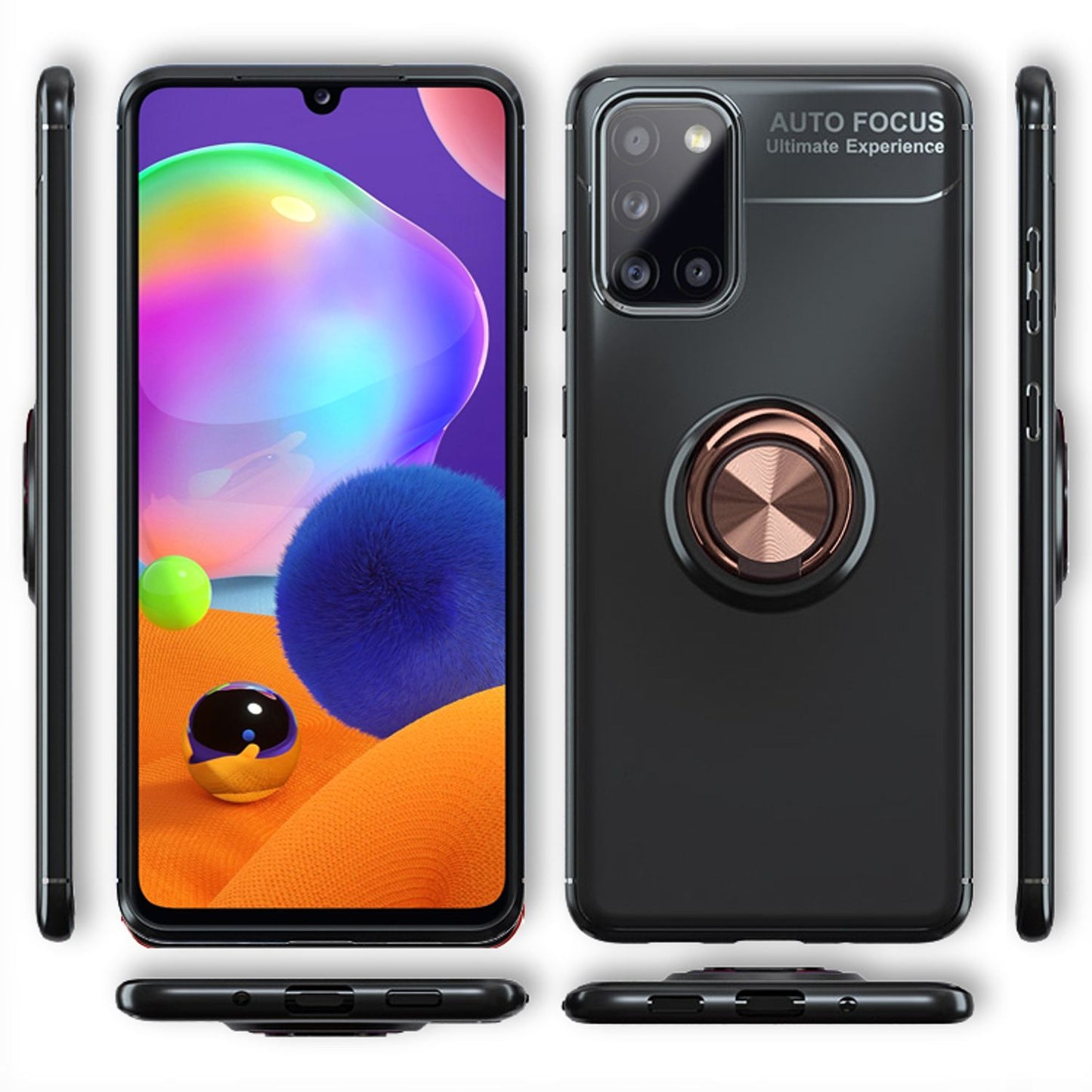 NALIA Ring Phone Case for Samsung Galaxy A31, Protective Case Bag Bumper