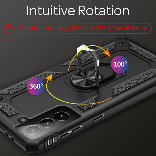 NALIA Ring símahulstur fyrir Samsung Galaxy S21 Plus, hlífðarpoki