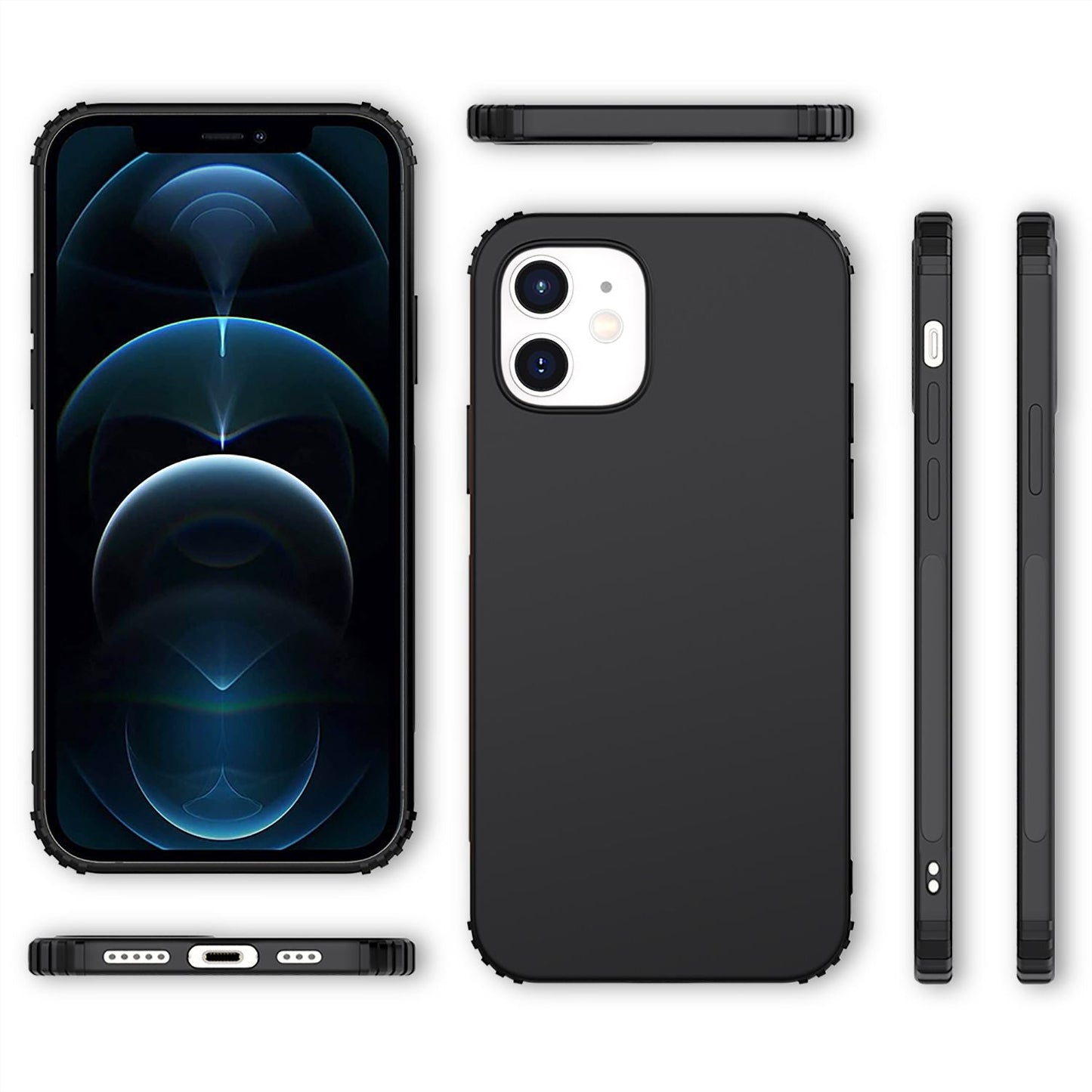 NALIA Phone Case for iPhone 12 / 12 Pro, Extra Thin Silicone Case Cover Bumper