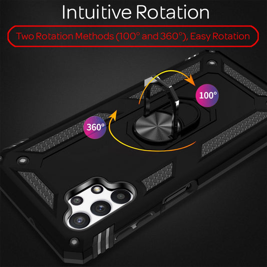 NALIA Ring símahulstur fyrir Samsung Galaxy A32 5G, hulstur með 360° fingurfestingu