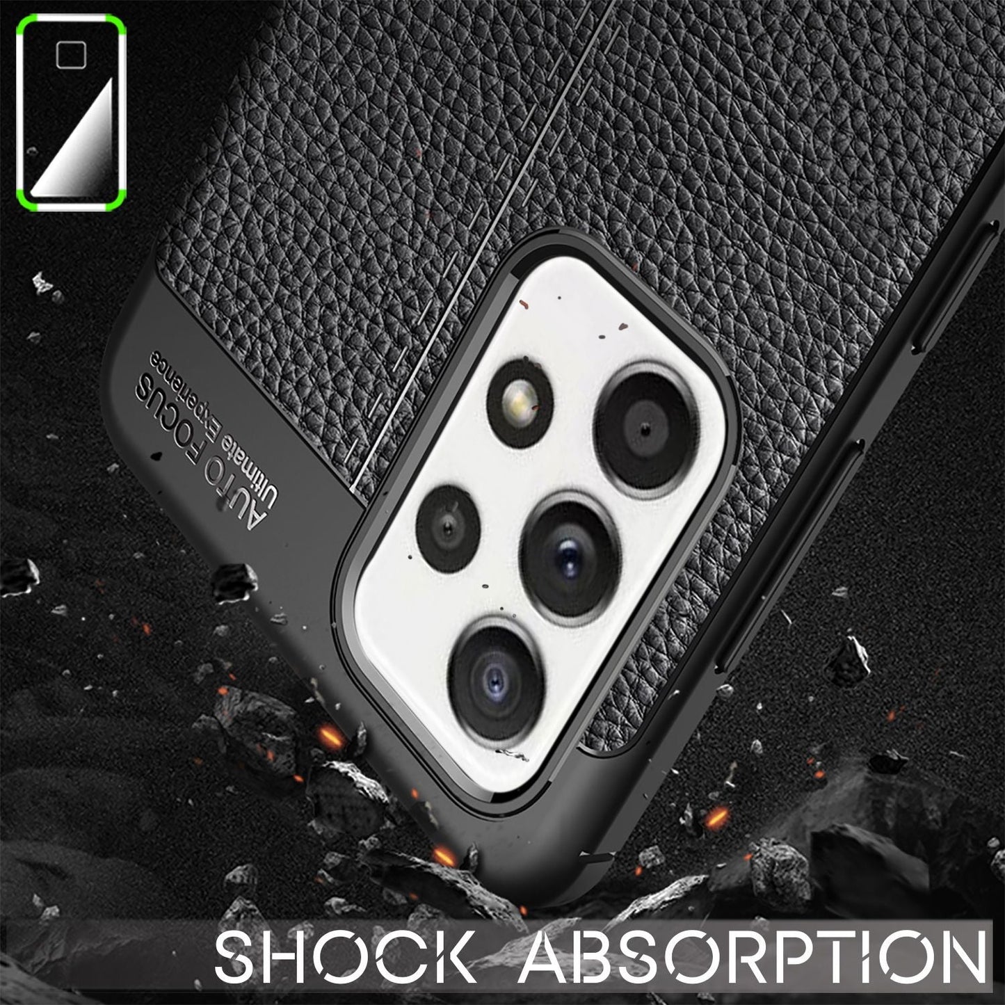 NALIA Case for Samsung Galaxy A52 5G / A52 / A52s 5G, Leather Look Phone Case