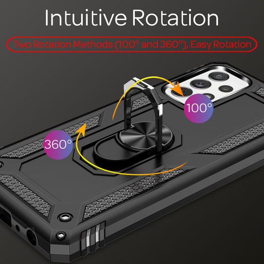 NALIA Ring símahulstur fyrir Samsung Galaxy A72, sílikonhulstur og hart hulstur, rispuþolið