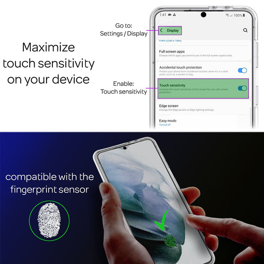 NALIA 360 Degree Phone Case for Samsung Galaxy S21, Transparent Cover Case