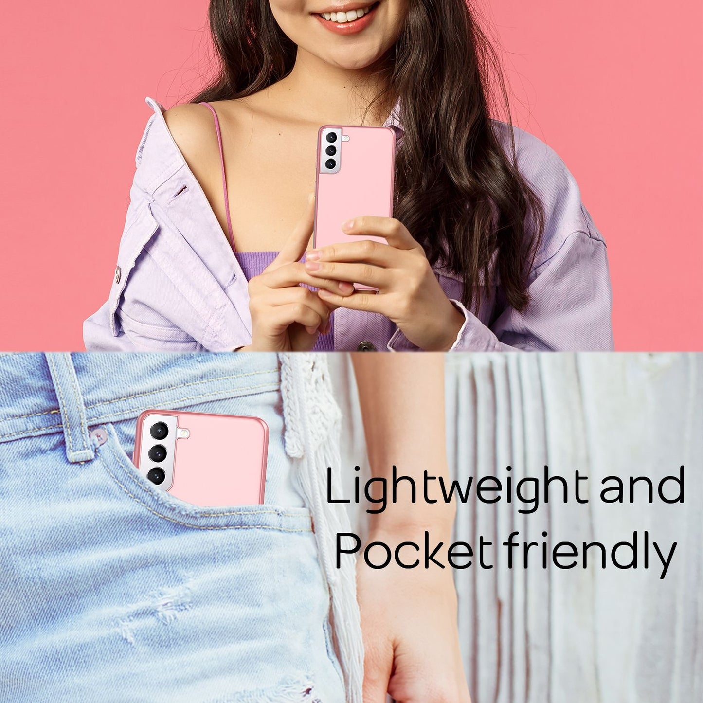 NALIA Hard Case for Samsung Galaxy S21 Plus, Slim Phone Case Cover Bumper Case