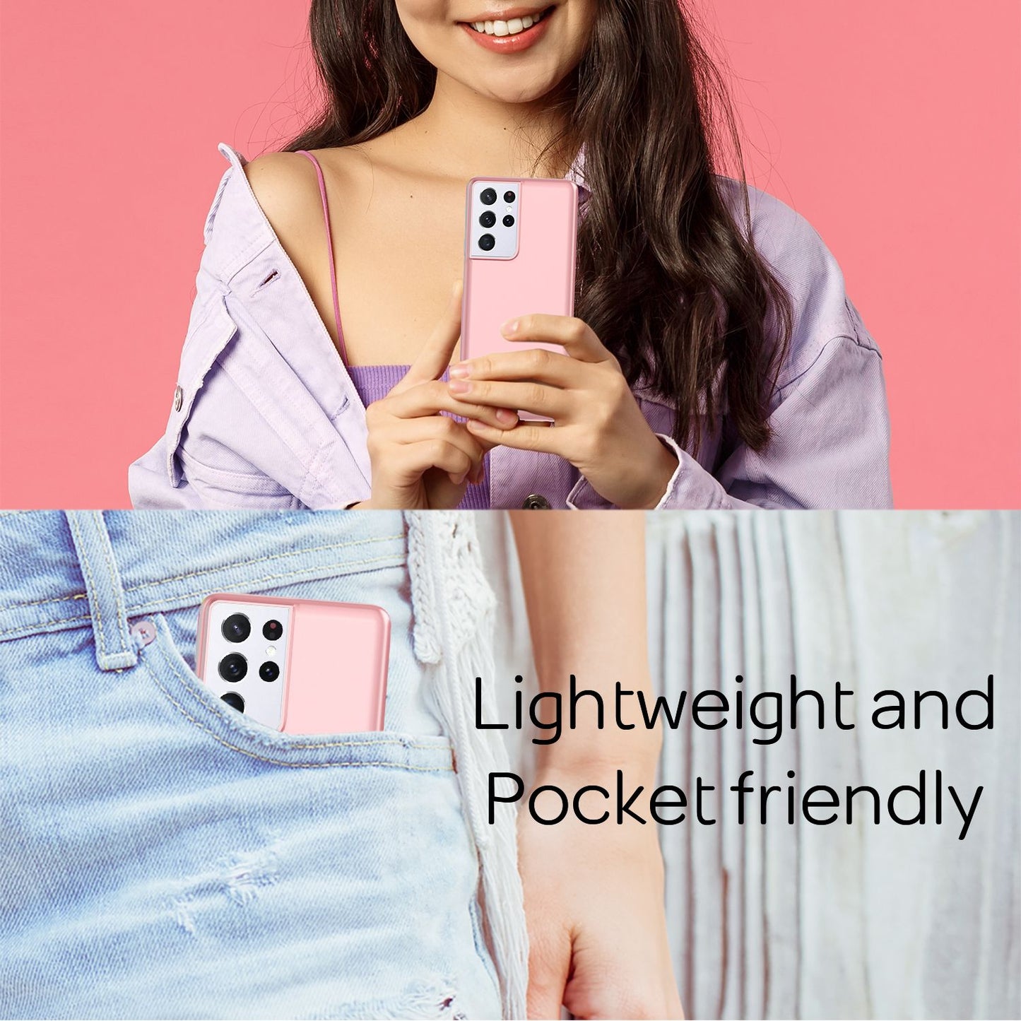 NALIA Hard Case für Samsung Galaxy S21 Ultra, Dünn Cover Handy Hülle Case Bumper