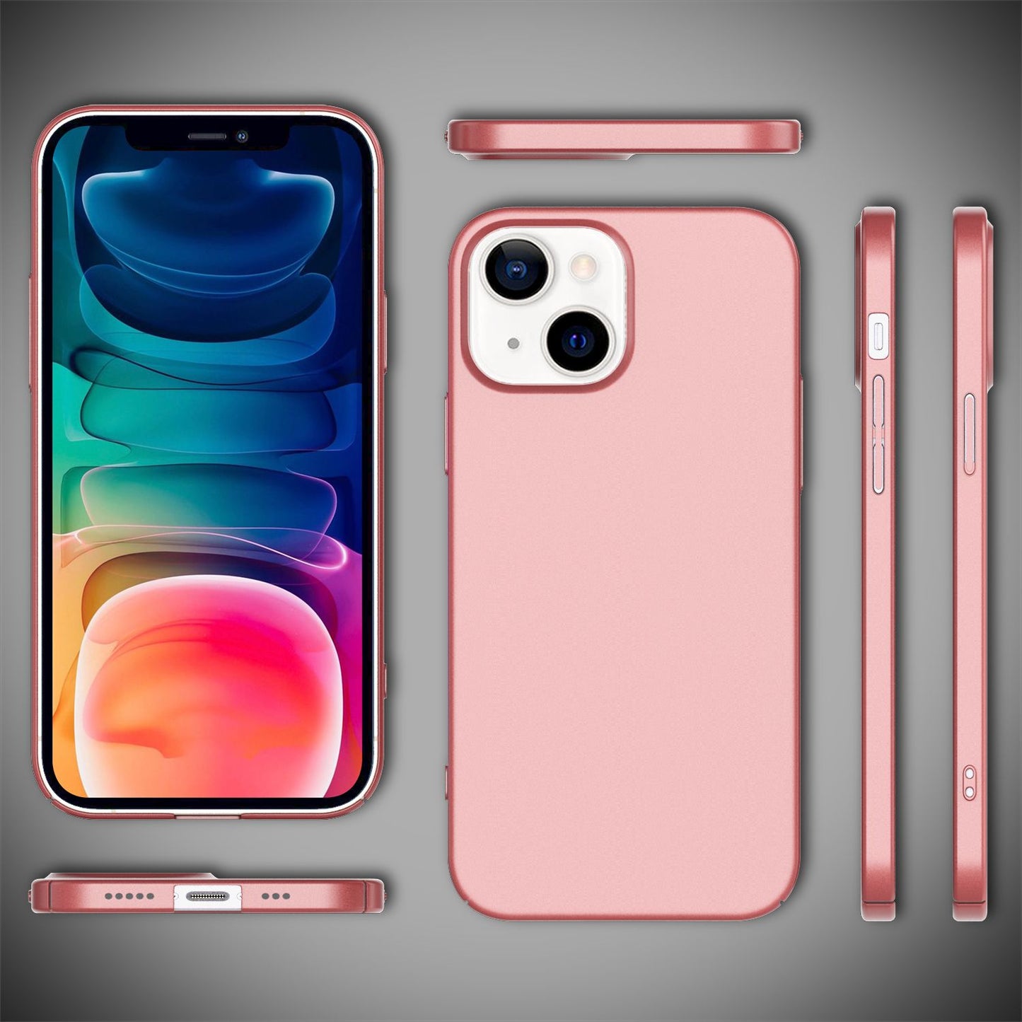 NALIA 0.5mm Thin Phone Case for iPhone 13, Matte Hard Case Cover Bumper Shell