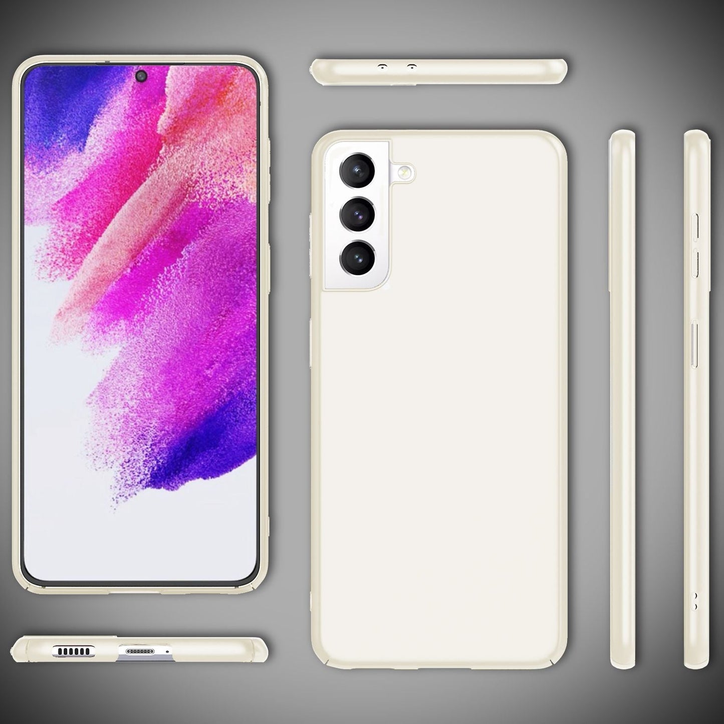 NALIA Ultra-Thin Hard Case for Samsung Galaxy S21 FE, Anti-Fingerprint Matte Non-Slip Extra-Light 0.5mm Slim