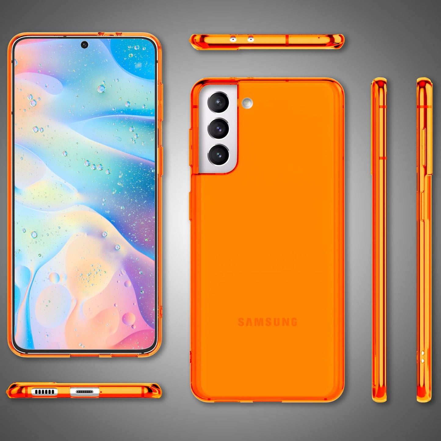 NALIA Klare Neon Handyhülle für Samsung Galaxy S22 Plus, Durchsichtig Bunt Leuchtend Anti-Gelb, Dünne Robuste Schutzhülle Cover Case