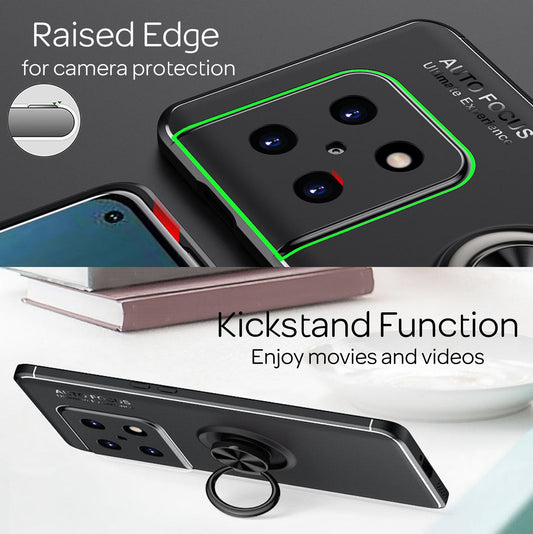 Matte black ring case for OnePlus 10 Pro - silicone phone case/smartphone case