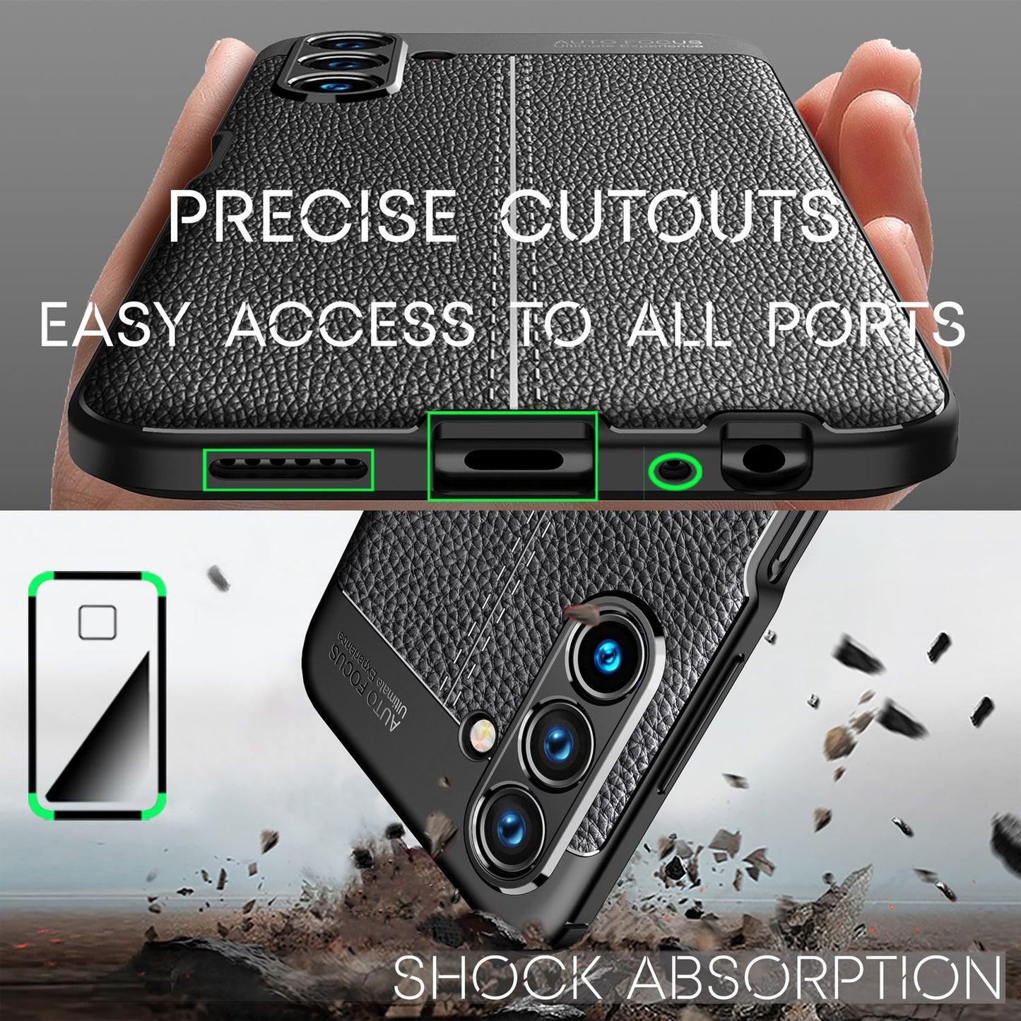 Case for Samsung Galaxy A13 5G, leather look cover, silicone case, protective cover