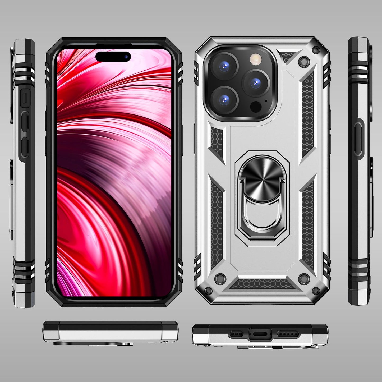 Ring Case for iPhone 14 Pro Max - Military Protection Shockproof Outdoor Hard Case