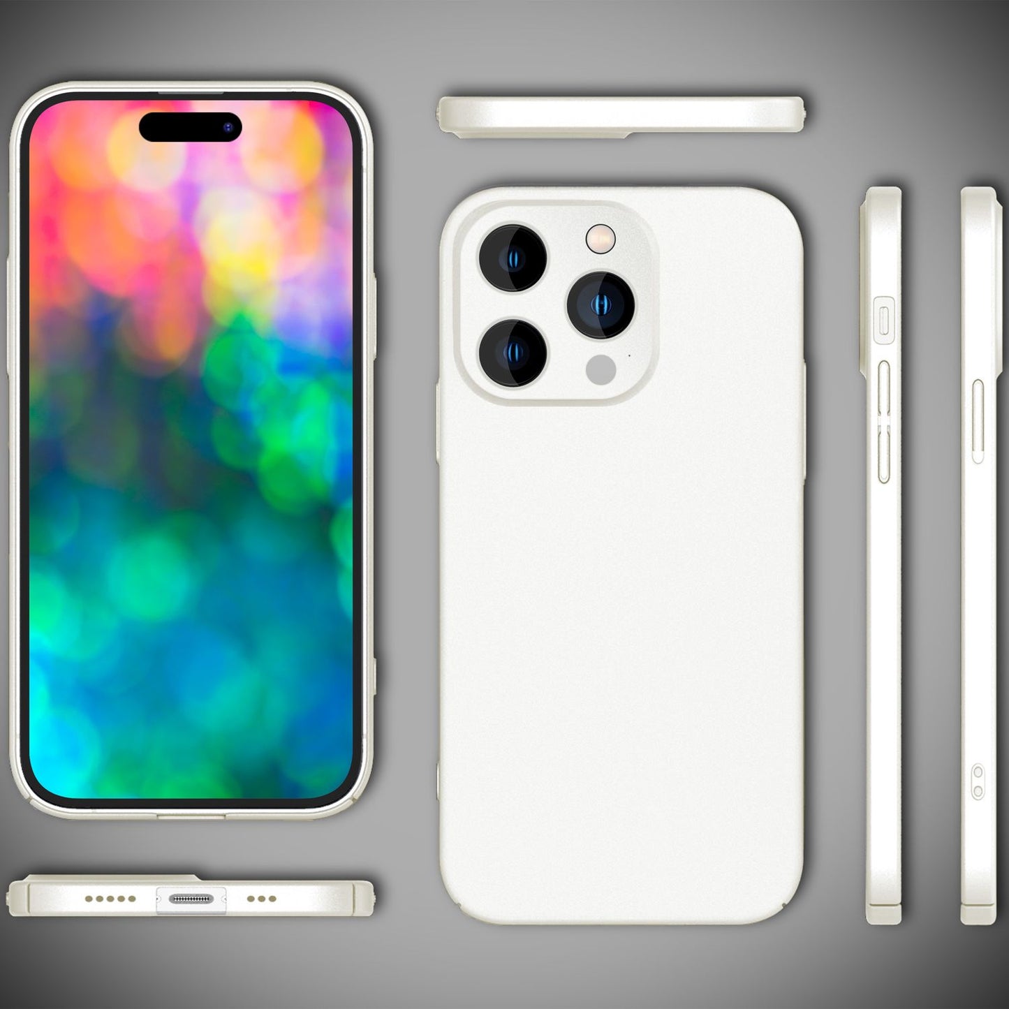 Þunnt hart hulstur fyrir iPhone 14 Pro, verndarhulstur 0,5 mm þunnt símahulstur matt hulstur