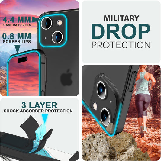 Ofurþunnt 0,3 mm hulstur fyrir iPhone 15 Plus, matt og þunnt, símahulstur, verndandi hulstur