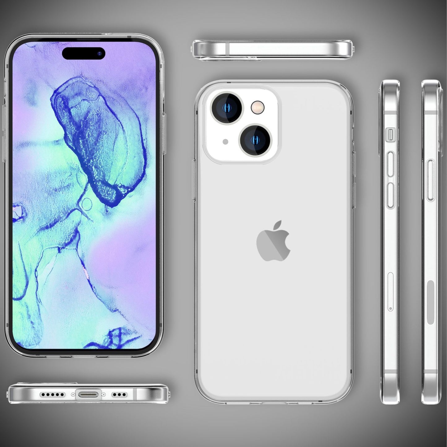 360° Case for iPhone 15 Clear Full Cover Phone Case Protective Bag Hard Case
