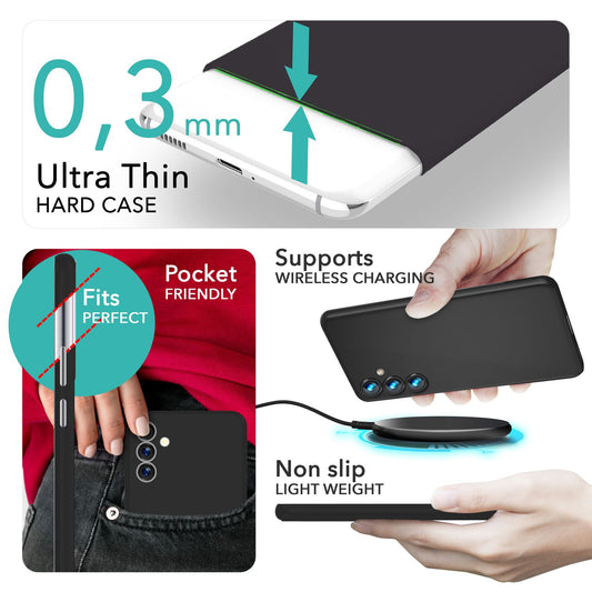 NALIA Extremely Thin Hard Case for Samsung Galaxy S24, 0.3mm Ultra Slim Protective Case