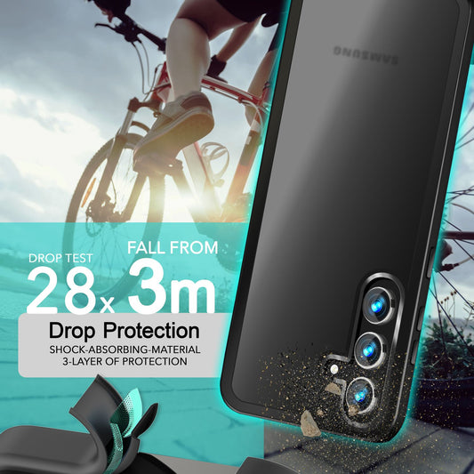 NALIA Matte Hybrid Protective Case for Samsung Galaxy S24 Plus, Semi-Transparent Hard Back & Drop Protection Frame