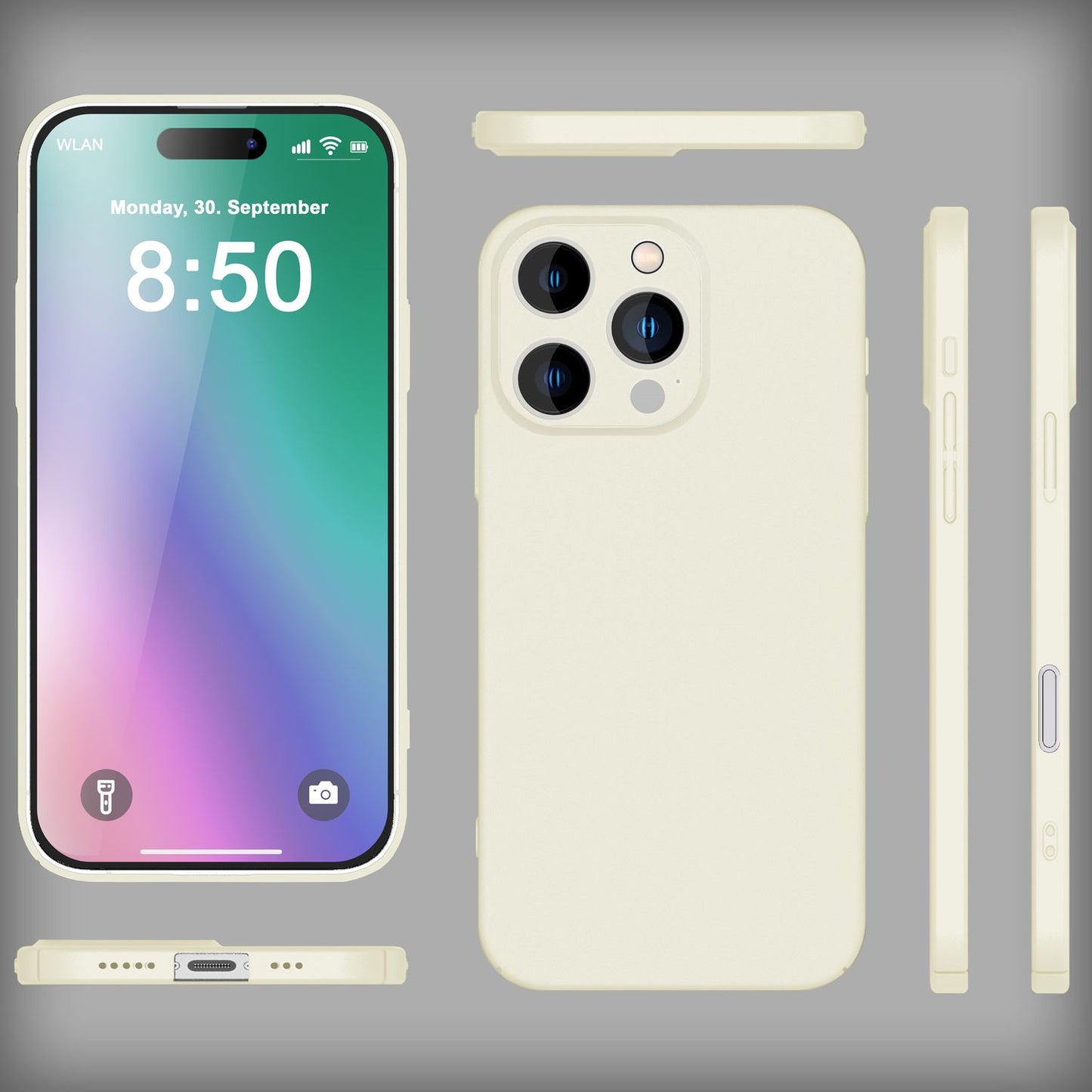 NALIA Ultraþunnt hart hulstur fyrir iPhone 16 Pro Max, létt og grannt 0,5 mm símahulstur, hálkuvörn