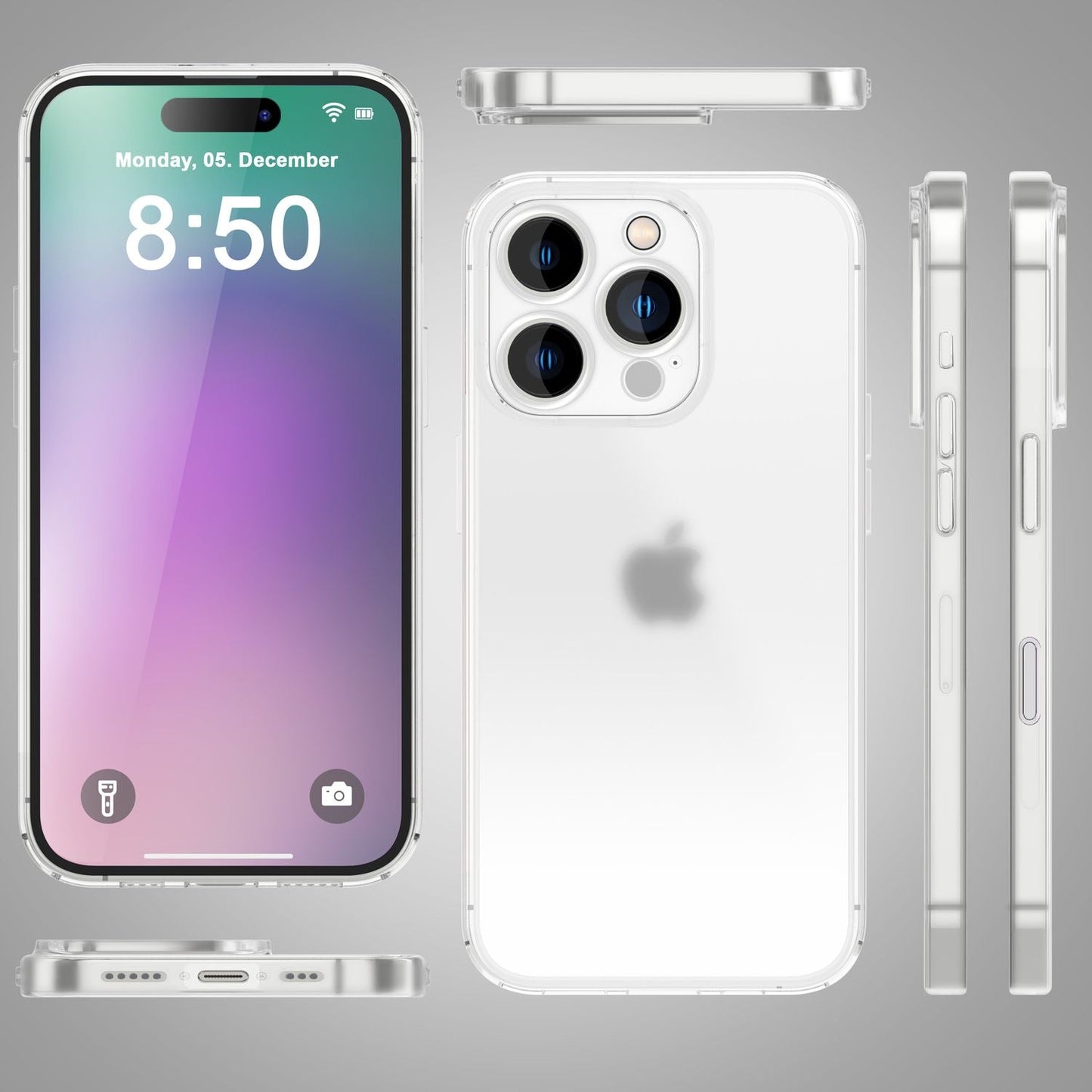 NALIA Extrem Dünne Schutzhülle für iPhone 16 Pro Max, 0,3mm Cover Ultra Slim Hülle, Semi-Transparente Handyhülle