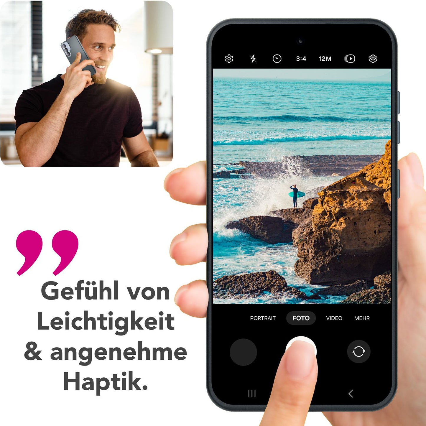 NALIA Overland hulstur fyrir Samsung Galaxy S25 með MagSafe, úrþunnt hart hulstur með ósýnilegum segulhring, útfellanlegum myndavélarstandi, matt verndarhulstur - títansvart