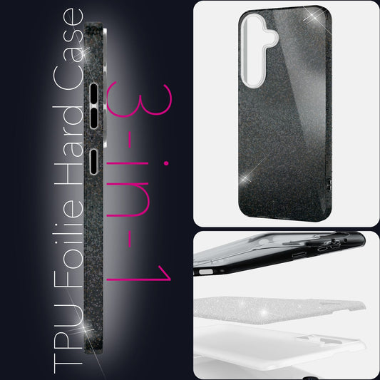 NALIA ShinePop Case for Samsung Galaxy S25 Plus, Dazzling Diamond Sequin Glitter Case, Shiny Robust Silicone Protective Case, Brilliant Glitter Phone Case