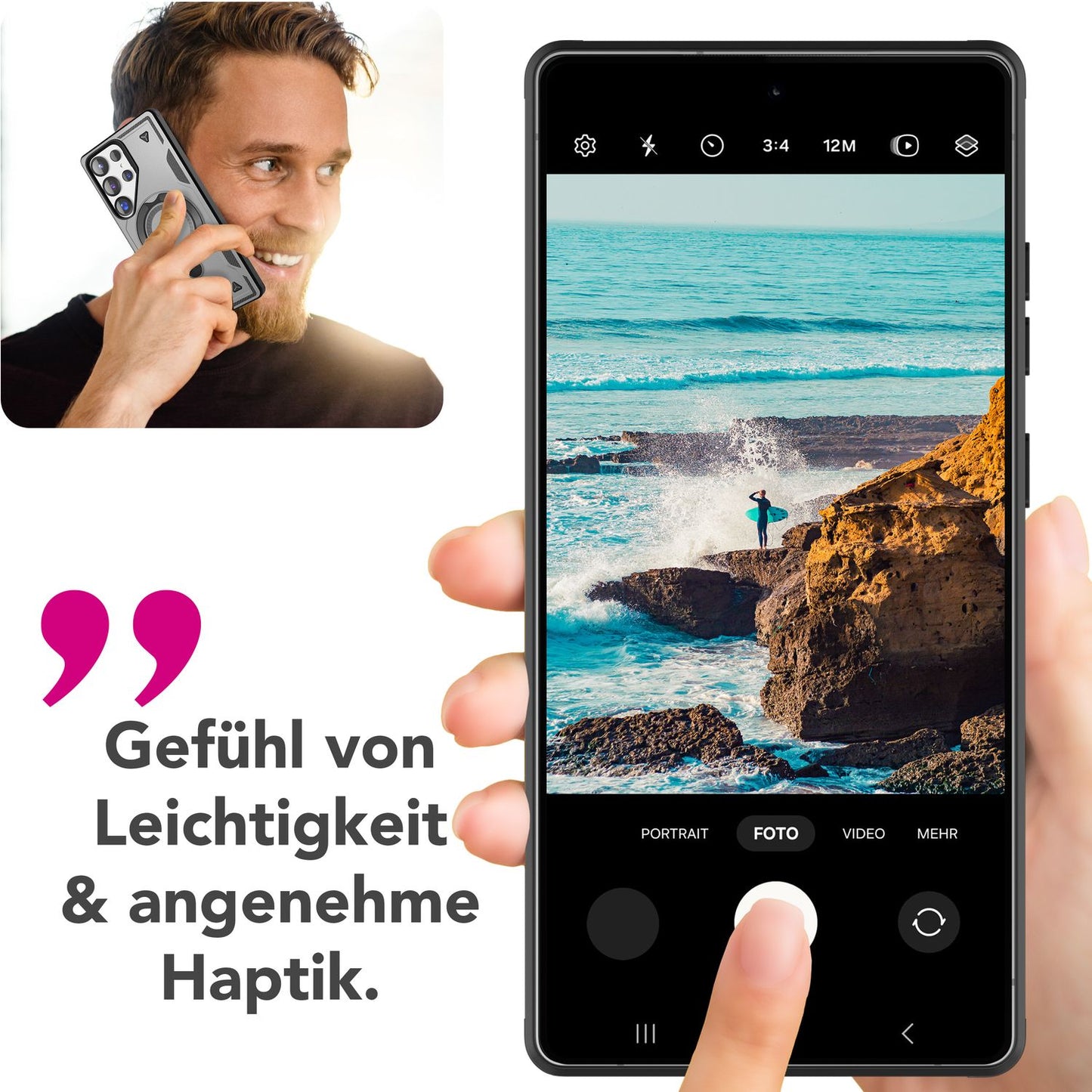 NALIA Stormguard for Samsung Galaxy S25 Ultra Case for MagSafe, Armor Military Ring Case, Shockproof Drop Protection Phone Case with 360° Rotating Ring for Stand Function